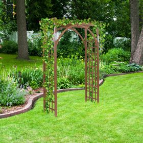 7FT Dark Brown Garden Arch (Option: Dark Brown)