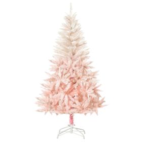 7ft Pencil Christmas Tree, Artificial Christmas Tree For Holiday Home Decoration With Metal Stand  Automatic Open (Color: PINK)