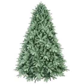 Artificial 7.5ft Blue Green Tint Christmas Tree With 2908 PE PVC Mixed Branch Tips, Memory Wire Iron Wire, Hinged Premium & Foldable Base For Ind (Option: Default Title)