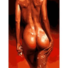 Digital oil painting diy frameless wholesale figures (Option: Red ass-Frameless40x50cm)