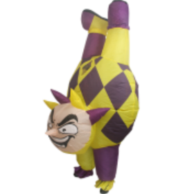 Inflatable Clown Costume  Funny Blow-up Costume Cosplay Party Halloween--Only Supports Self-pickup. (Color: Yellow)