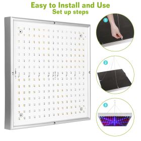 1 Set LED Grow Light Full Spectrum Hanging 225 LEDs Plant Grow Lamp Indoor Grow Light For Greenhouse Succulents Seedlings Plants Veg And Flower (Color: White)