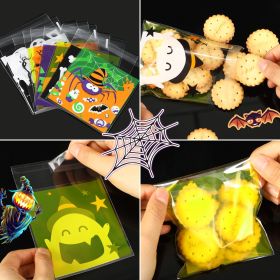 Halloween 450pcs Self-adhesive Candy Cellophane Treat Bags Cookie Bags For Halloween Trick Or Treat Goodie Party Favor Supplies-9 Patterns-Cannot (Option: Candy bags)